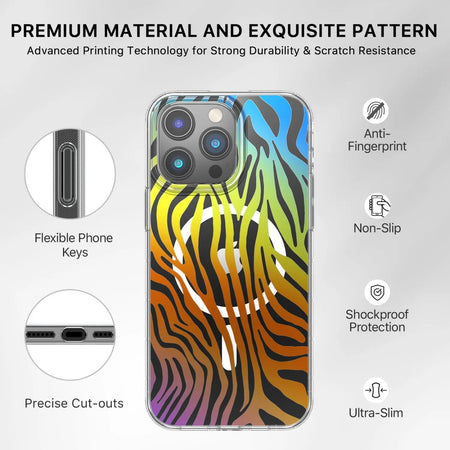 Estuche para Iphone 14 Pro Max - MyBat Pro Mood Series MagSafe - Zebra MayBat Pro
