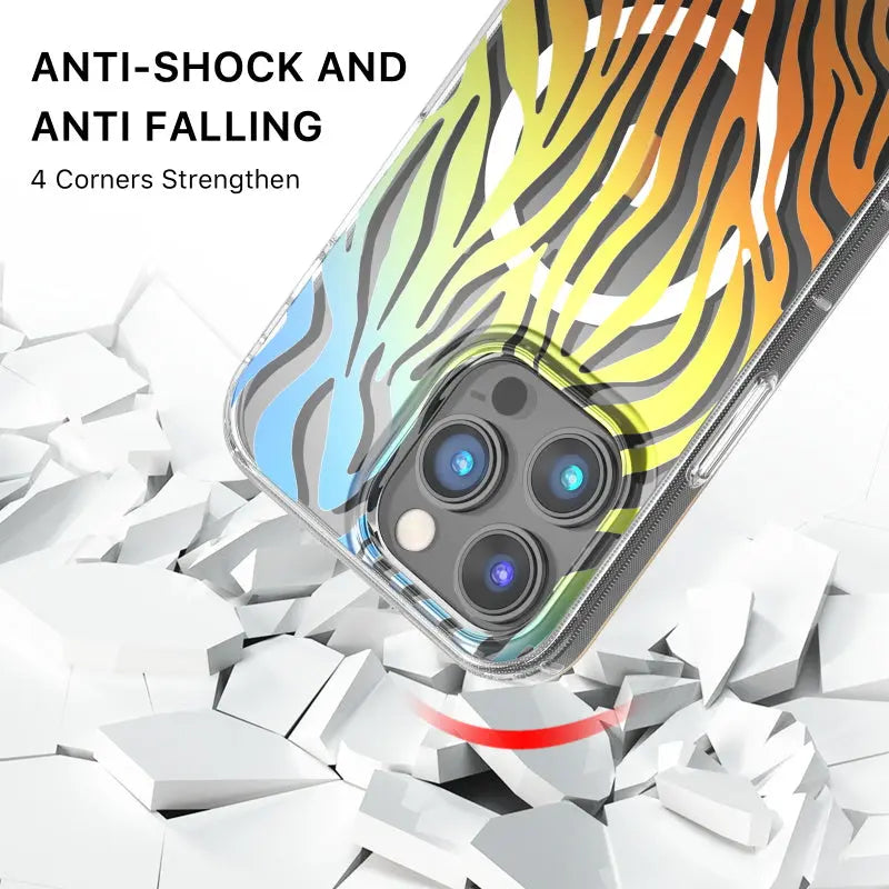 Estuche para Iphone 14 Pro Max - MyBat Pro Mood Series MagSafe - Zebra MayBat Pro