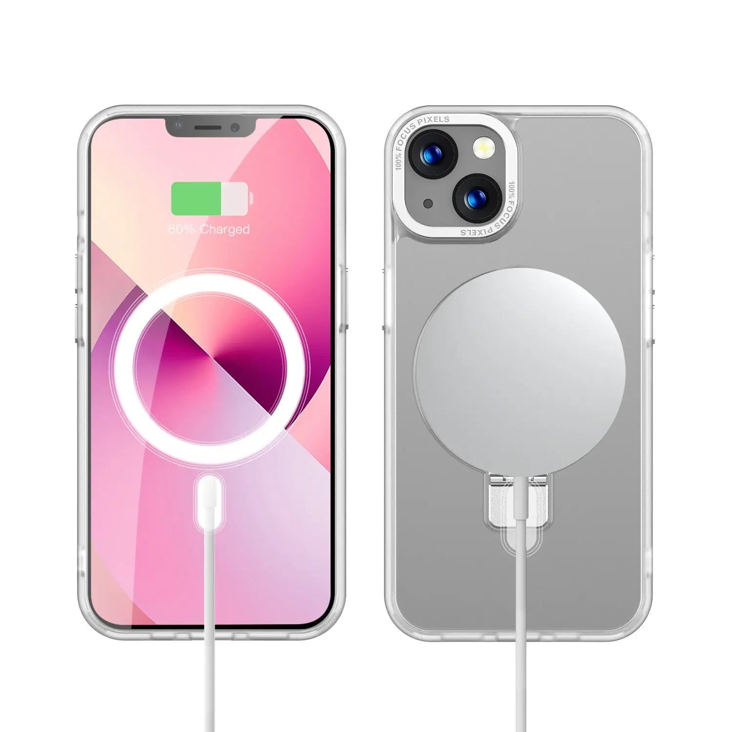 Estuche para iPhone 13 - MyBat Pro Shade Series MagSafe Con Anillo de Soporte - Blanco MyBat Pro