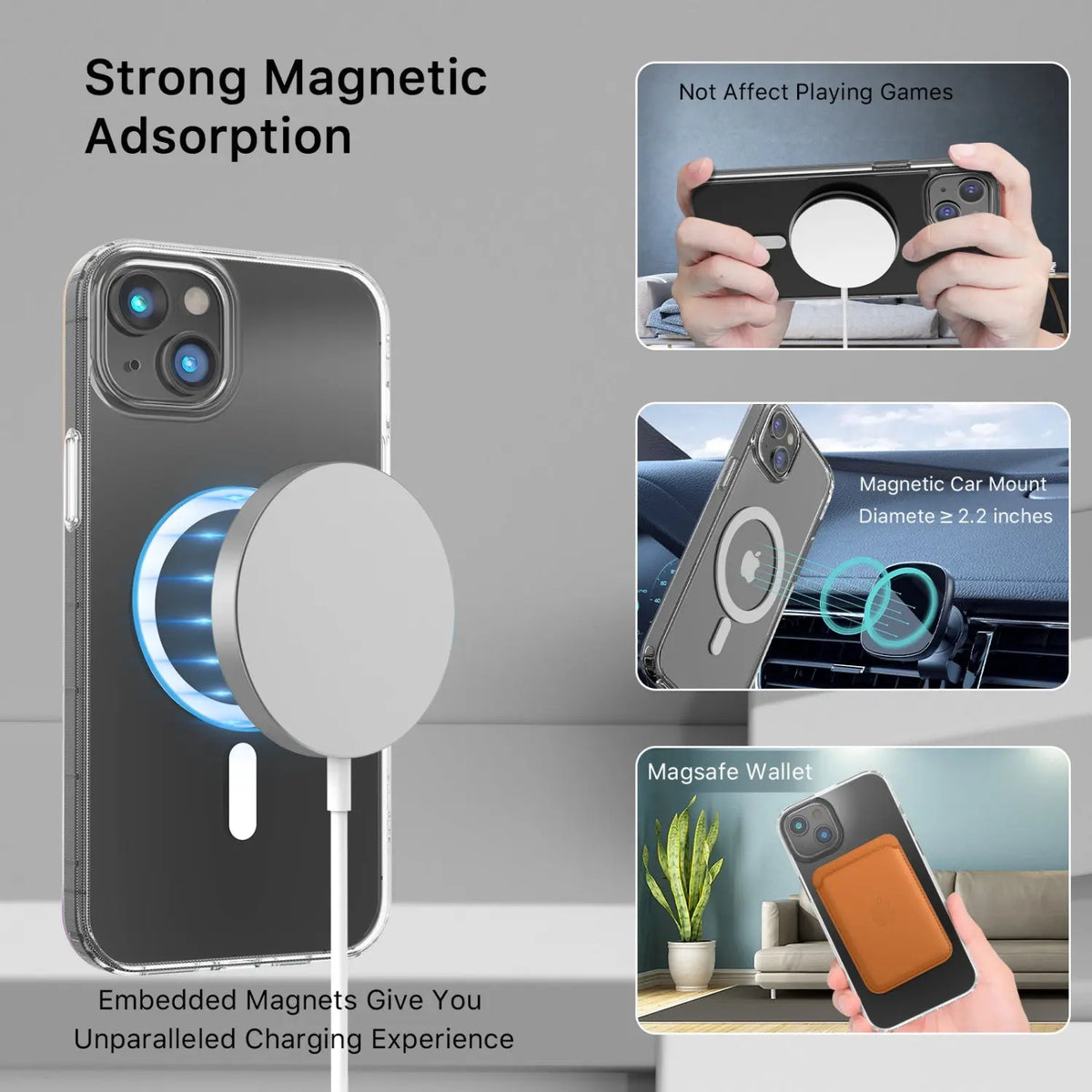 Estuche para iPhone 14 - MyBat Pro Mood Series MagSafe - Clear MyBat Pro