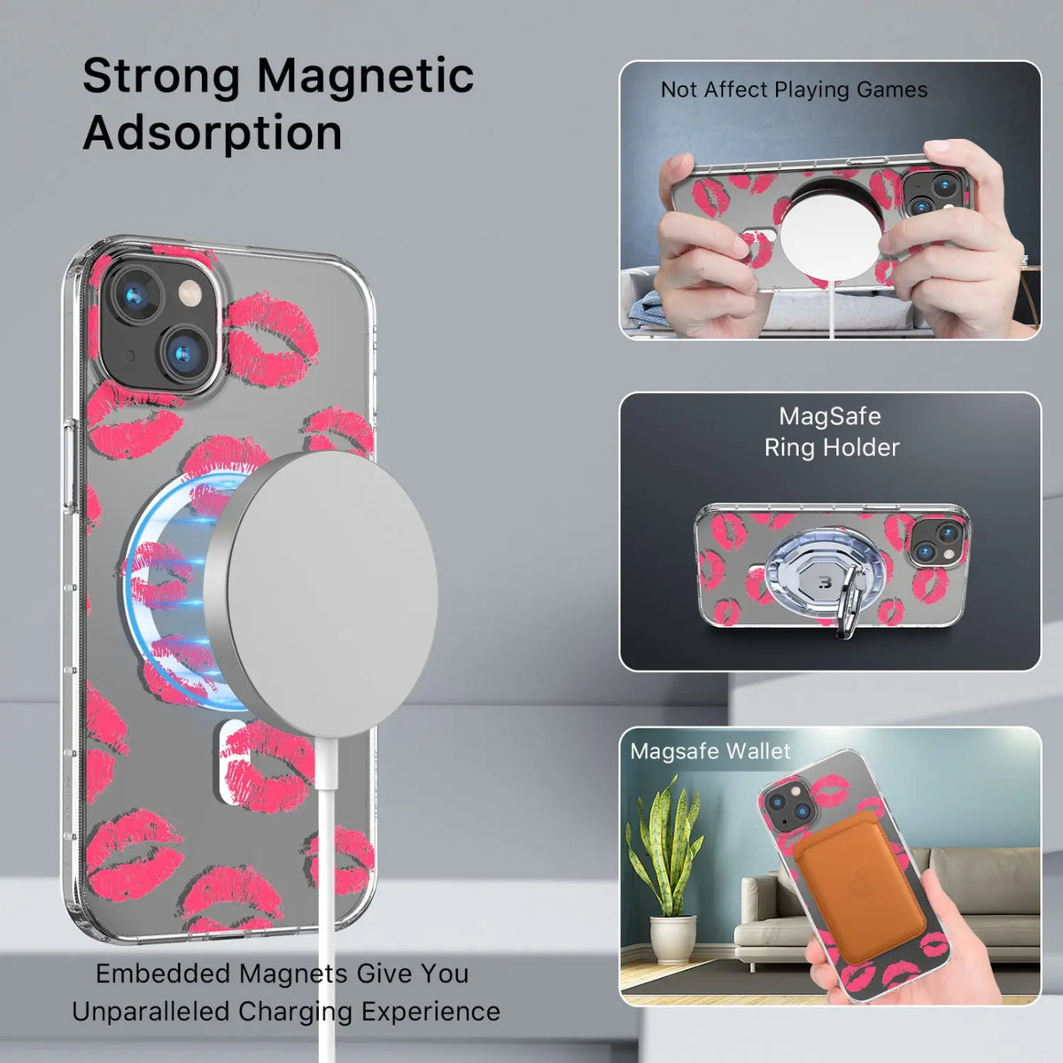 Estuche para iPhone 14 - MyBat Pro Mood Series MagSafe - Kisses MyBat Pro