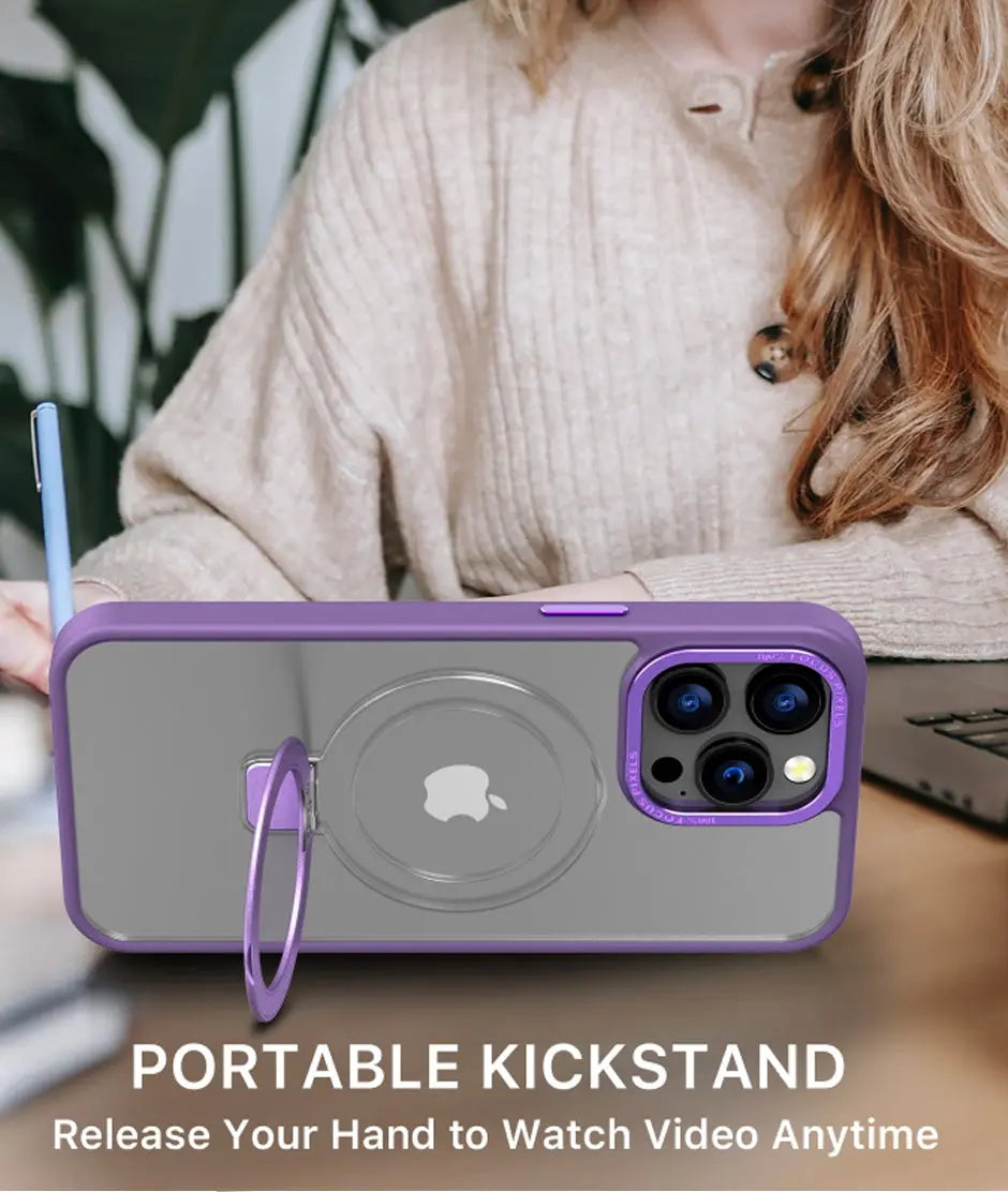 Estuche MyBat Pro Shade Series con Anillo de Soporte y  MagSafe iPhone 14 Pro Max - Purple MyBat Pro