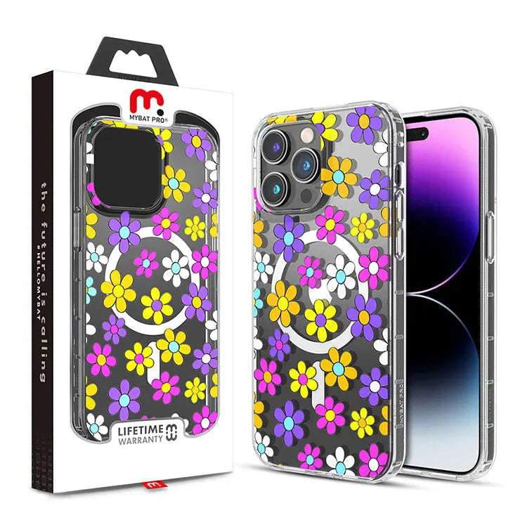 Estuche para Iphone 14 Pro Max - MyBat Pro Mood Series MagSafe - Margarita Multicolor MayBat Pro