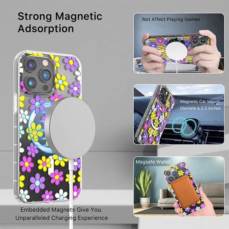 Estuche para Iphone 14 Pro Max - MyBat Pro Mood Series MagSafe - Margarita Multicolor MayBat Pro