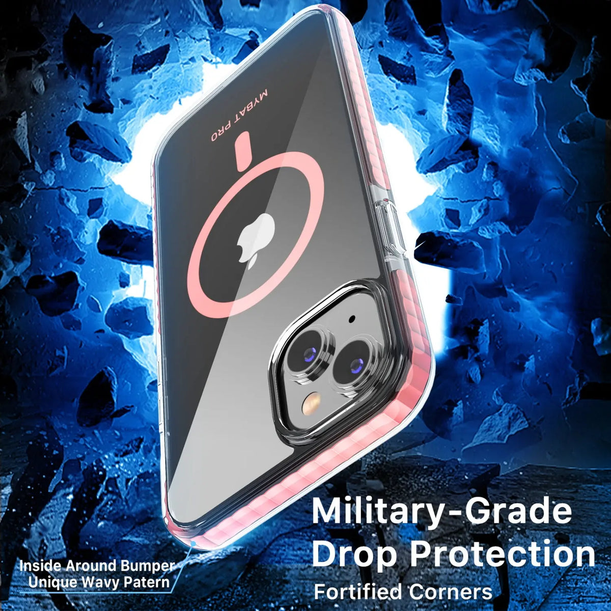 Estuche para iPhone 15 Pro Max - MyBat Pro Vivid Series MagSafe - Rosado MyBat Pro
