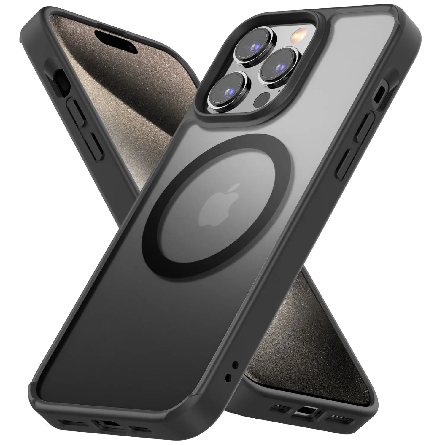 Estuche para iPhone 15 Pro - MyBatPro Lunar Lite Series - Negro MyBat Pro