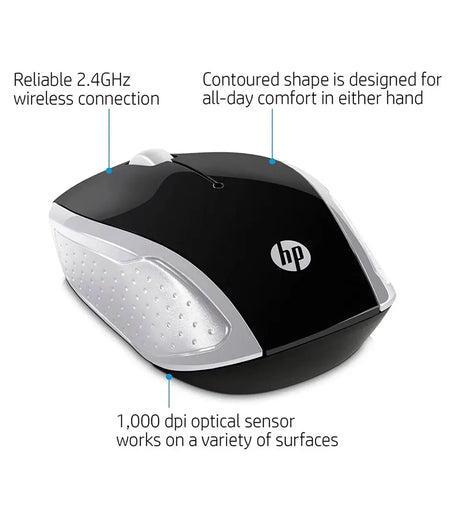 HP Wireless Mouse 200 Silver HP