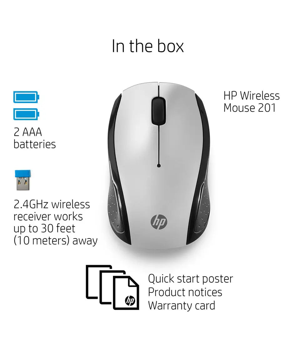 HP Wireless Mouse 200 Silver HP