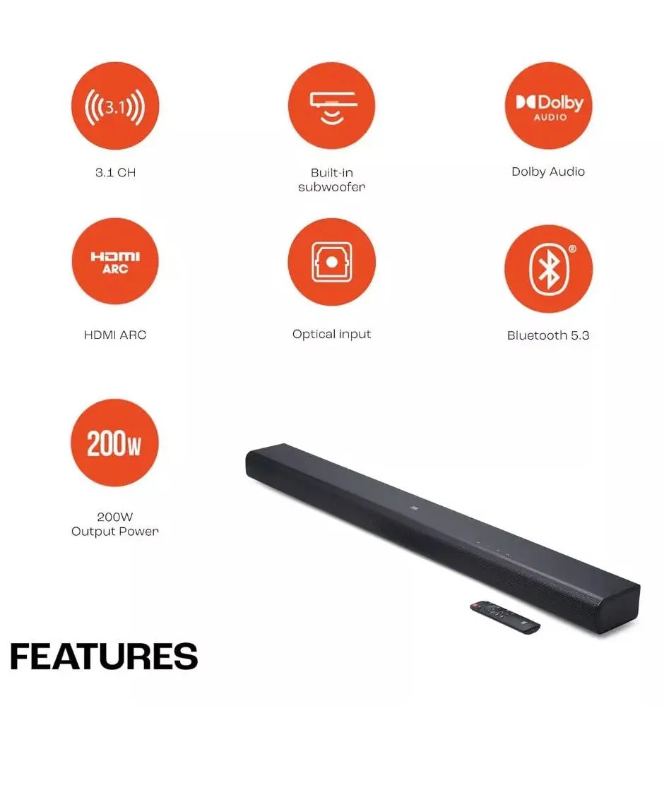JBL Barra de Sonido Cinema SB510 -Sound Bar- JBL