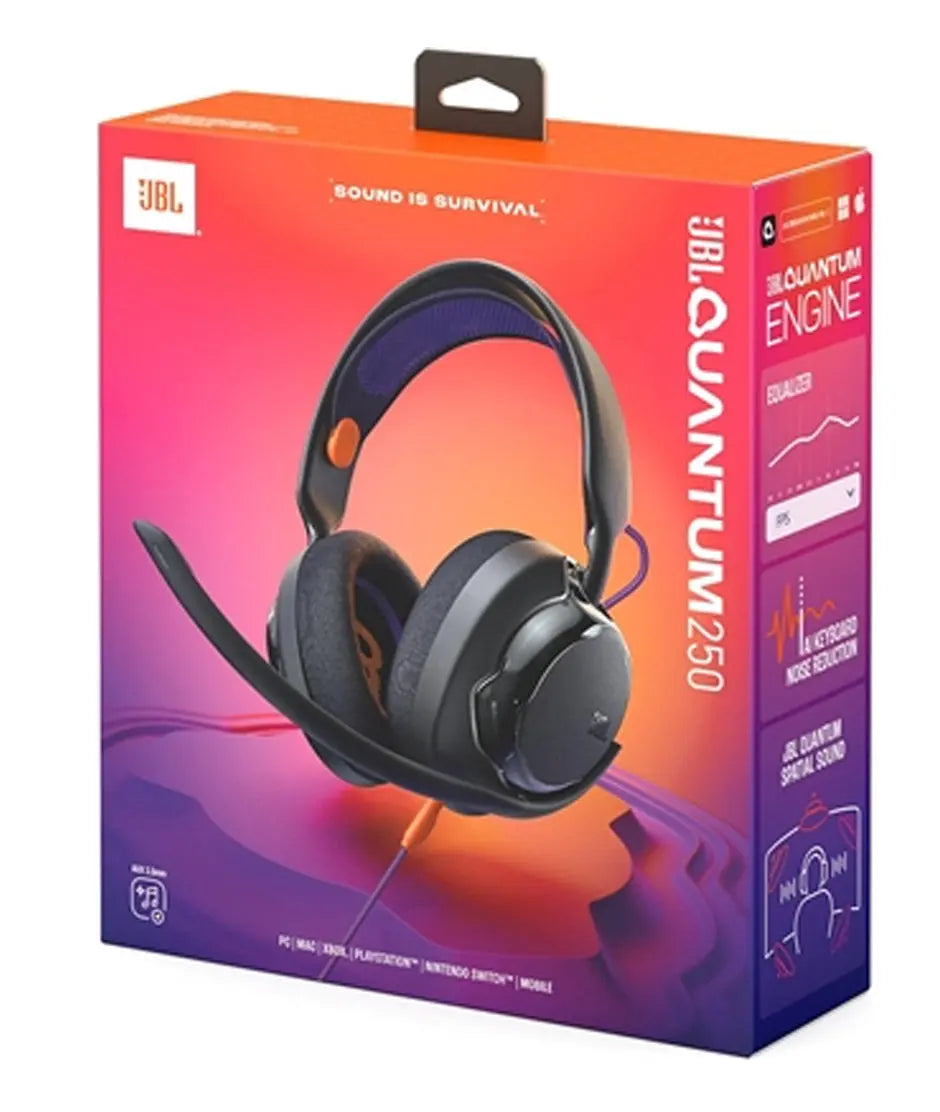 JBL Quantum 250 Gaming Headphones Black JBL