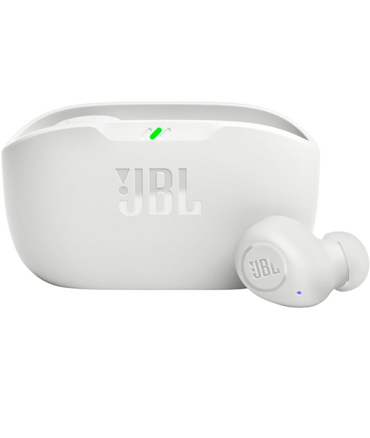 JBL Vibe Buds - Audífonos inalámbricos verdaderos, color blanco JBL
