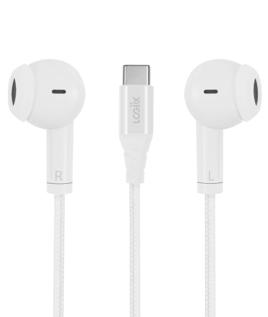 LOGiiX Vibrance Melody Wired USB-C Earphones - White LOGIIX