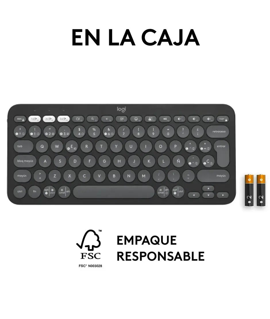 Logitech Pebble Keys 2 K380 Tonal Graphite Spanish Logitech