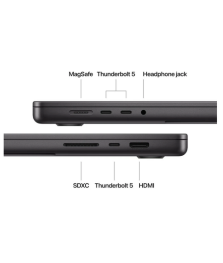 MacBook Pro  Space Black 16" Apple M4 Pro 24GB/512 GB SSD - Teclado Inglés iStore