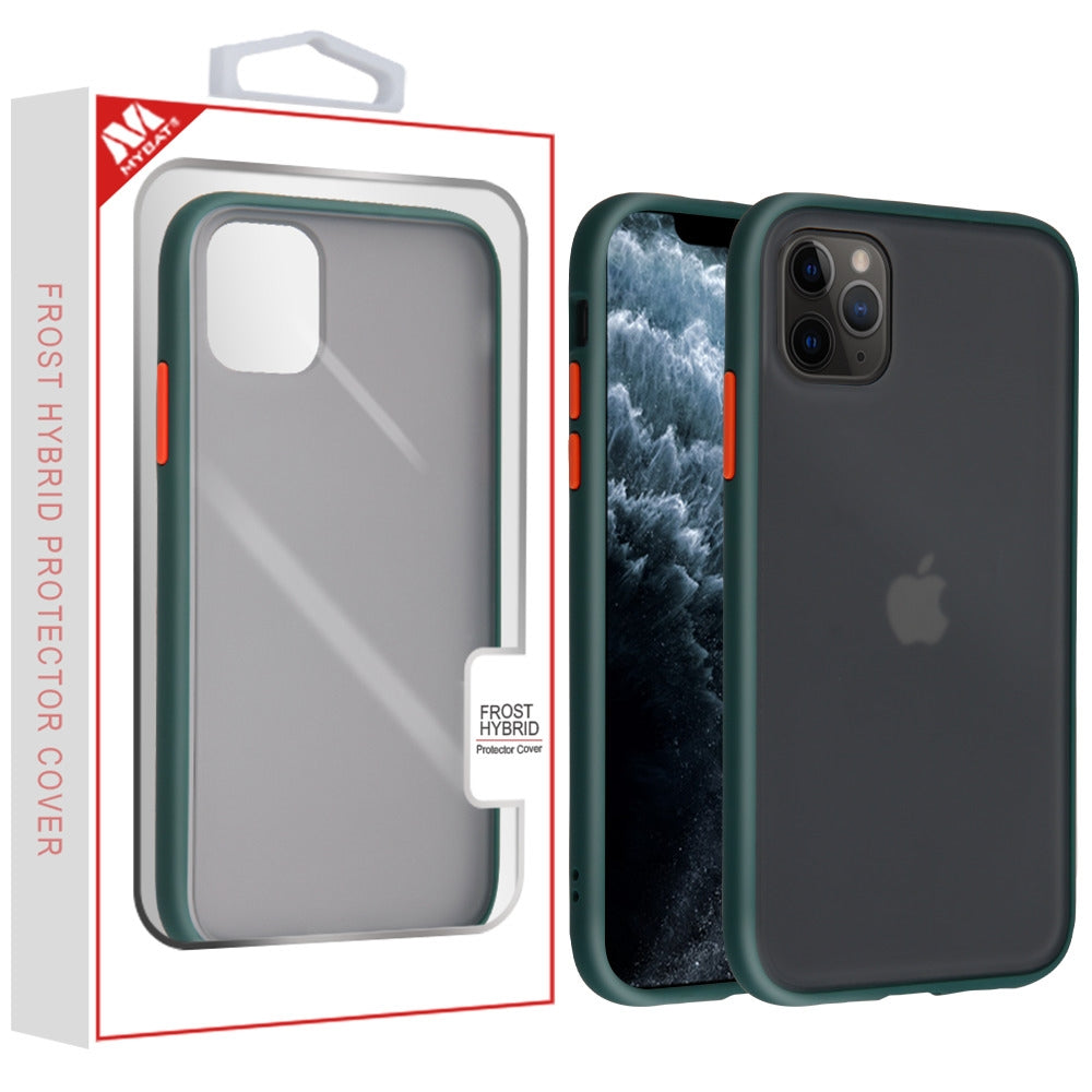 Estuche para Iphone 11 Pro - MyBat Frost Hybrid - Smoke / Verde MyBat