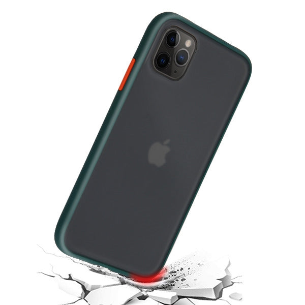 Estuche para Iphone 11 Pro - MyBat Frost Hybrid - Smoke / Verde MyBat