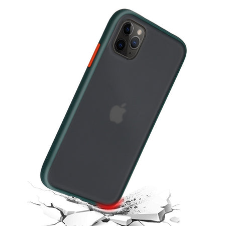 Estuche para Iphone 11 Pro - MyBat Frost Hybrid - Smoke / Verde MyBat