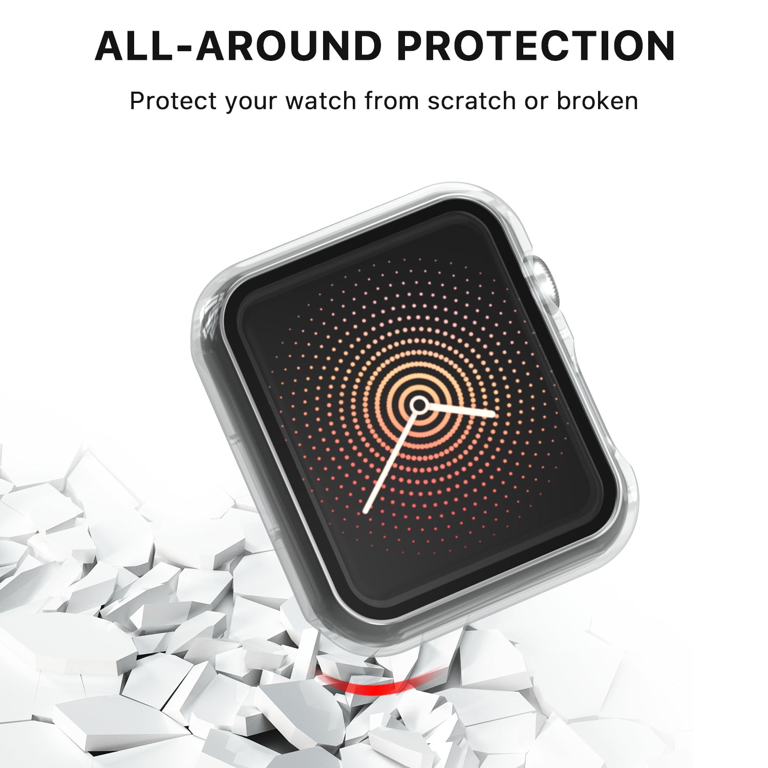 Estuche para Apple Watch 45mm - MyBat - Transparente MyBat