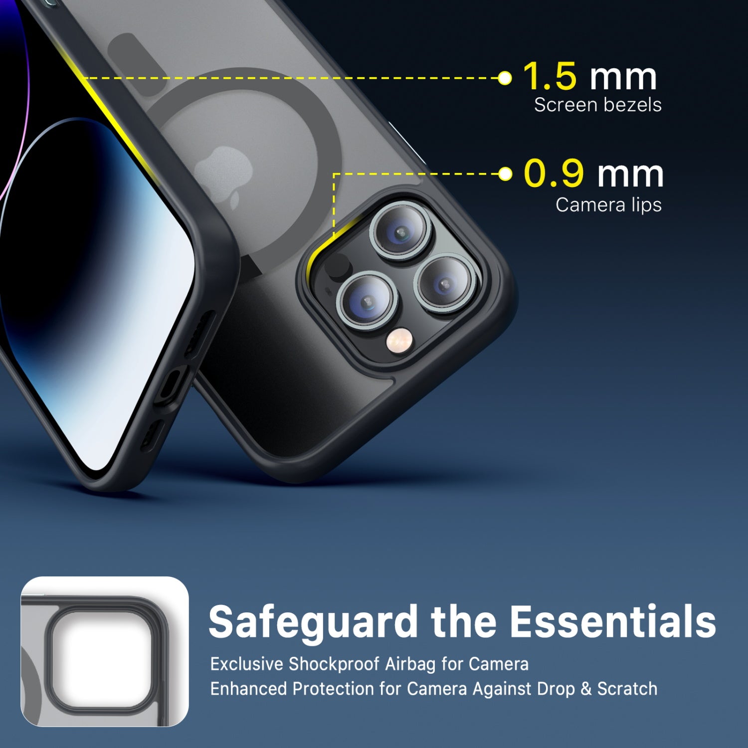 Estuche para Iphone 14 Pro - MyBat Pro Contour Series MagSafe - Negro MyBat Pro