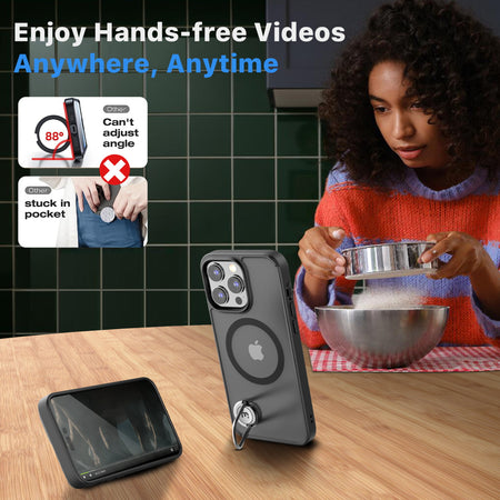 Estuche para iPhone 15 Pro Max - MyBat Lunar Series MagSafe - Negro MyBat