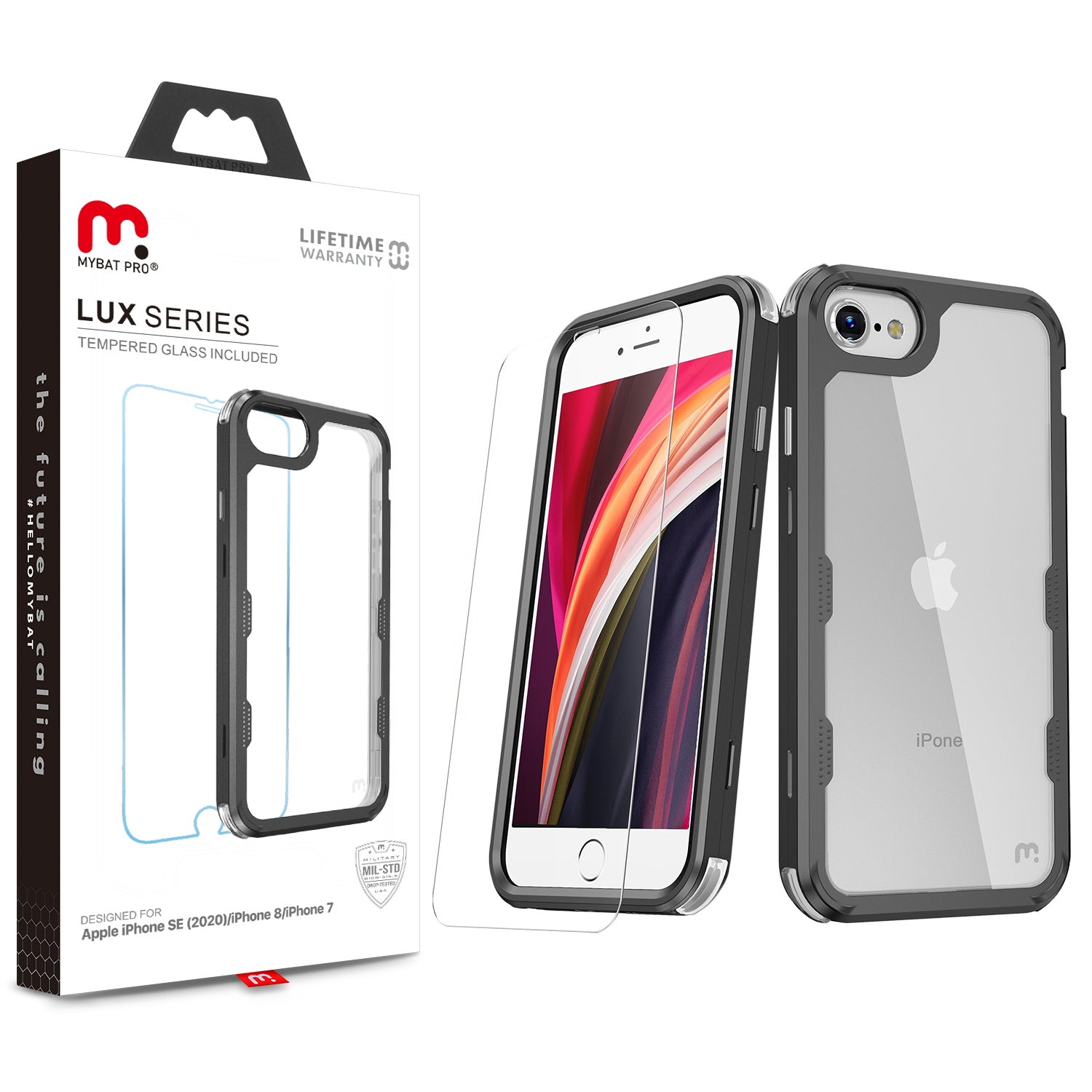 Estuche para iPhone SE (2020) / 8 / 7 - MyBat Pro Lux Series - Negro MyBat Pro