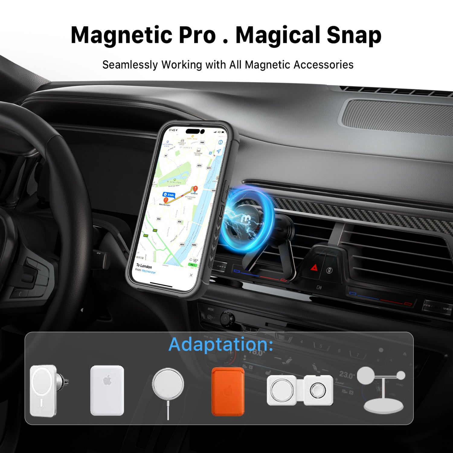 Estuche para iPhone 15 Pro Max - MyBatPro Maverick Series - Negro MyBat Pro