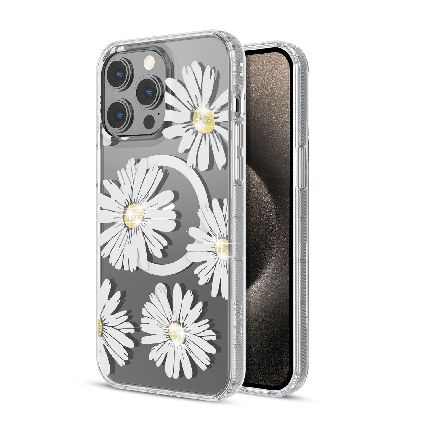 Estuche Para iPhone 15 Pro Max - MyBatPro Mood Series - Happy Daisies MyBat Pro