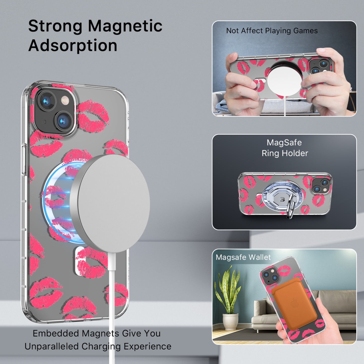 Estuche para Iphone 15 Pro Max - MyBat Pro Mood Series MagSafe - Kisses MyBat Pro