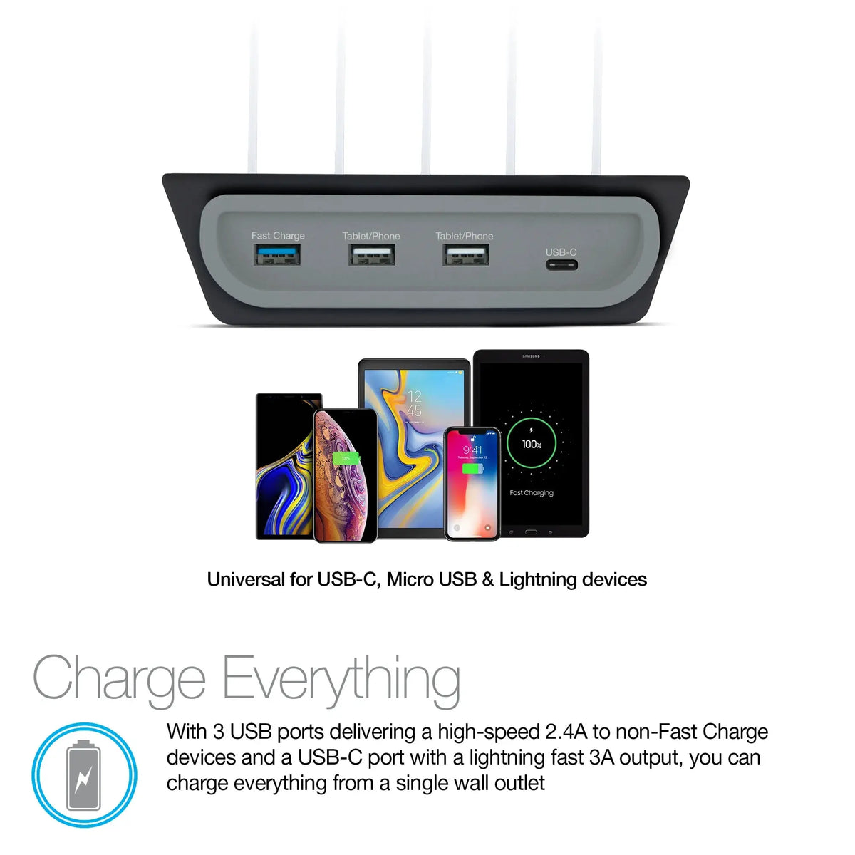 Naztech Block NAZTECH AFC POWER HUB 4 CHARGING DOCK - iStore