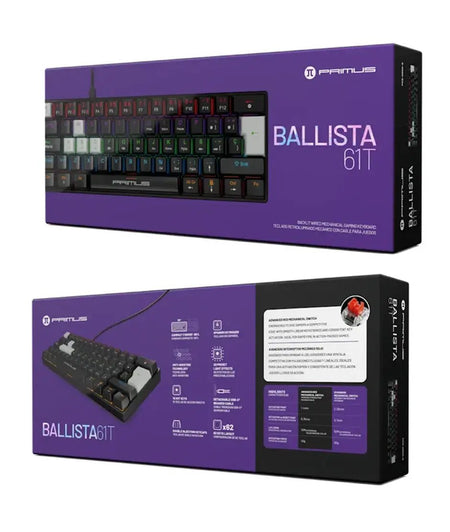 PGLC Kybd Wrd PKS-S060G-S USB Spa Black 61 Keys /Red switch Primus