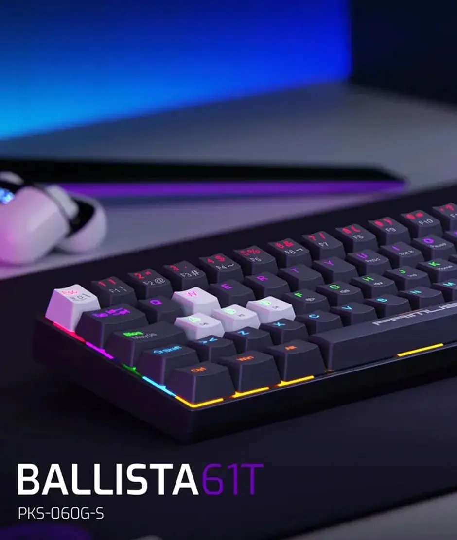 PGLC Kybd Wrd PKS-S060G-S USB Spa Black 61 Keys /Red switch Primus