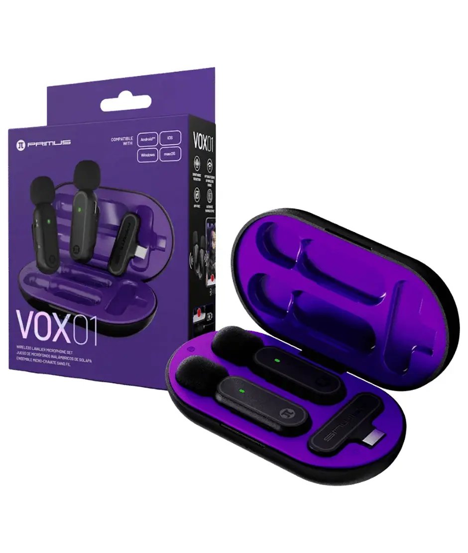 PGLC Wrlss lavalier mic Type C with charging case PMI-L10BT Primus