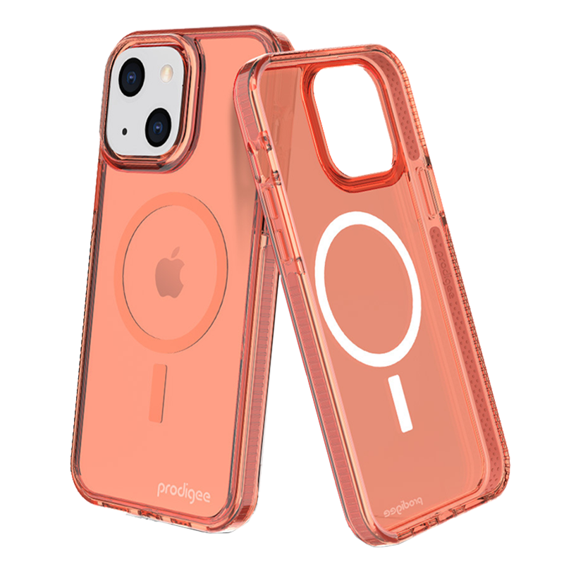 Estuche para iPhone 14 / 13 - Prodigee Safetee Neo+Mag - Peach iStore Costa Rica