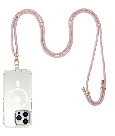 PRODIGEE Strap & Go Cuerda Porta Celular UNIVERSAL Rosado y Dorado PRODIGEE