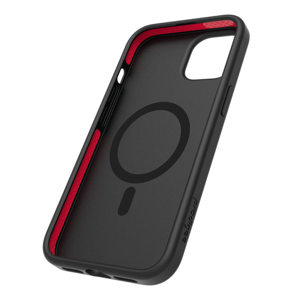 Estuche para iPhone 14 Pro Max - Prodigee Safetee Smooth + Mag - Rojo/Negro prodigee