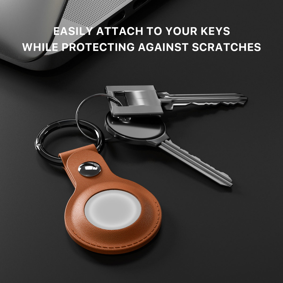 Funda llavero de piel MyBat Pro para Apple AirTag - Marrón MyBat Pro