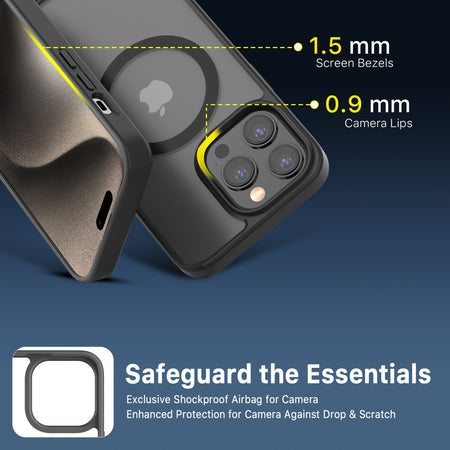 Estuche para iPhone 15 Pro - MyBatPro Lunar Lite Series - Negro MyBat Pro