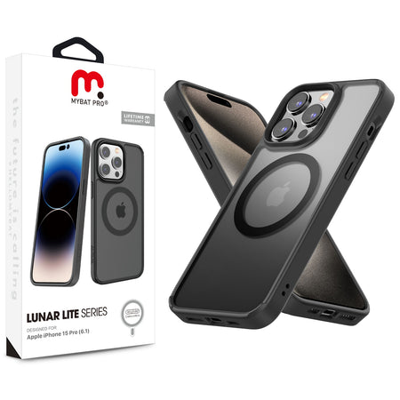 Estuche para iPhone 15 Pro - MyBatPro Lunar Lite Series - Negro MyBat Pro