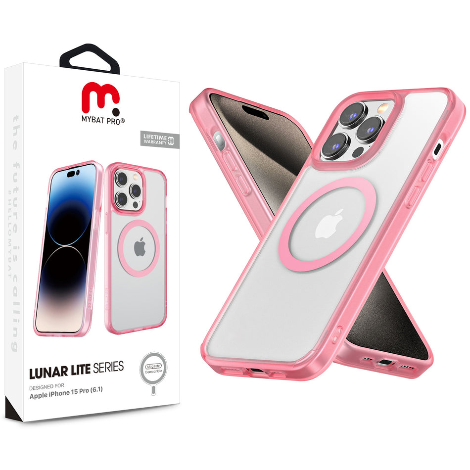 Estuche para iPhone 15 Pro - MyBatPro Lunar Lite Series - Rosado MyBat Pro