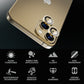 Vidrio Templado Para iPhone 15/15 Plus - MyBatPro GlamCam - Gold MyBat Pro