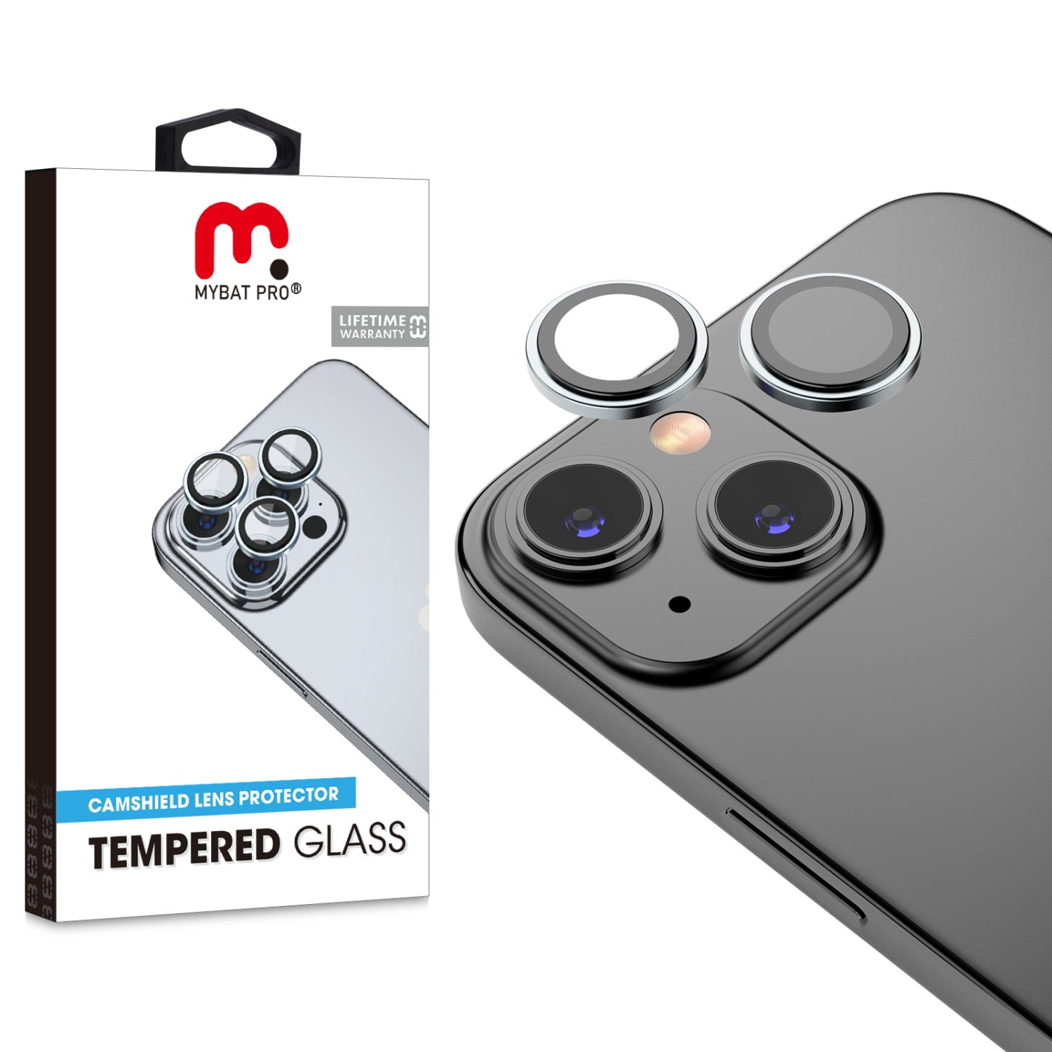 Vidrio Templado Para iPhone 15 / 15 Plus - MyBatPro GlamCam - Blue MyBat Pro