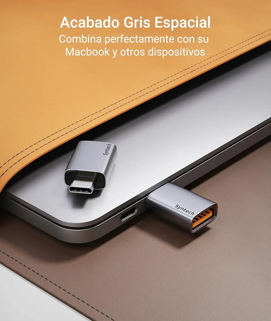 Syntech Paquete de 2 adaptador USB-C a USB, Space Grey