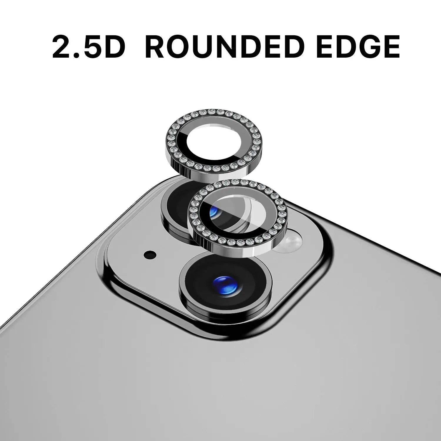 Vidrio Templado Para iPhone 14 / 14 Plus - MyBatPro GlamCam - Silver MyBat Pro