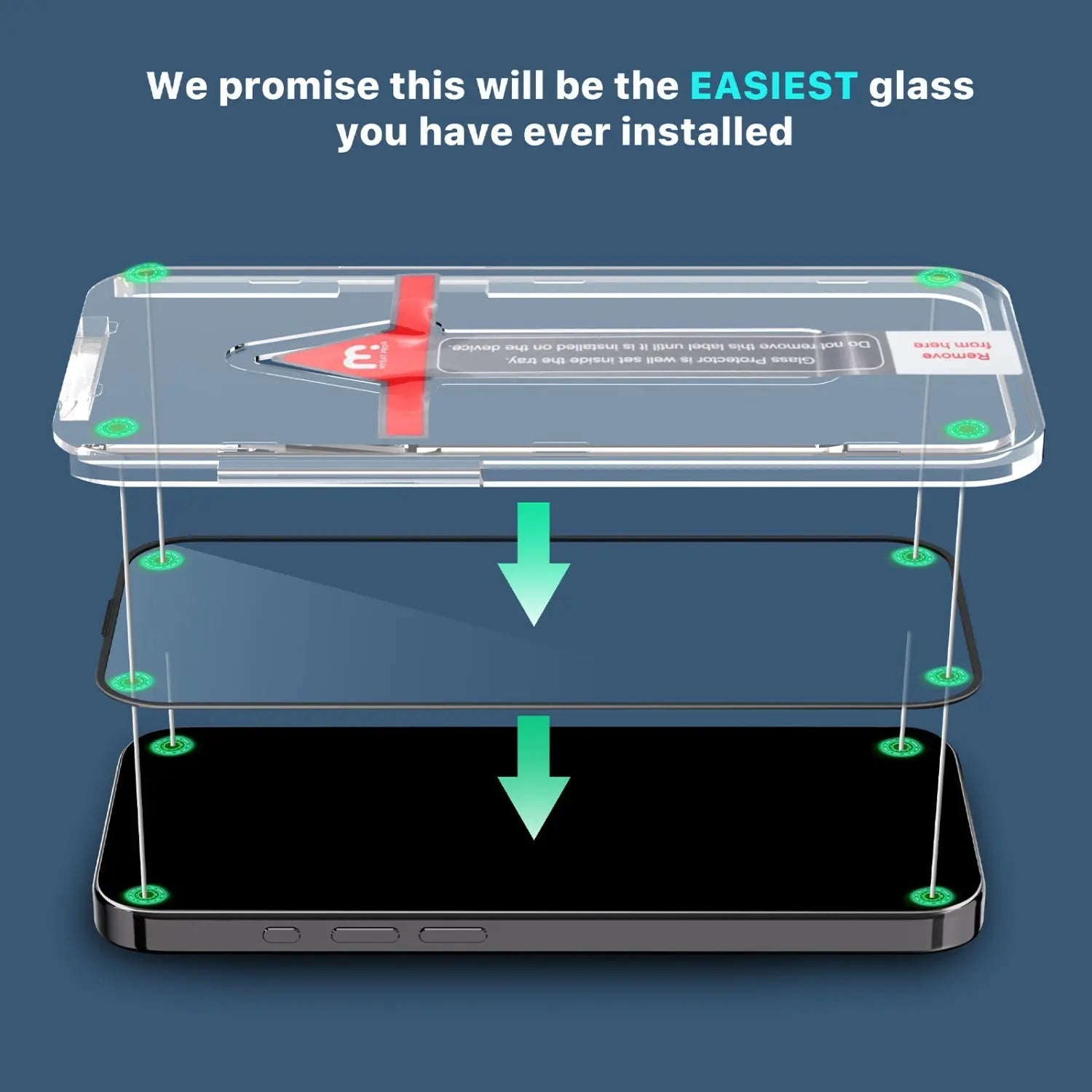 Vidrio Templado para iPhone 14 - MyBatPro QuickGuard - Clear MyBat Pro