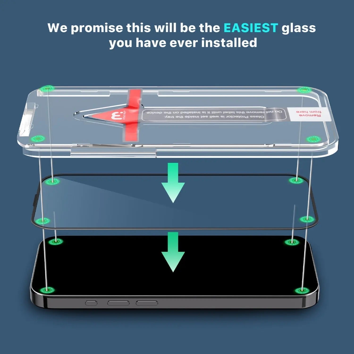 Vidrio Templado para iPhone 14 - MyBatPro QuickGuard - Clear MyBat Pro