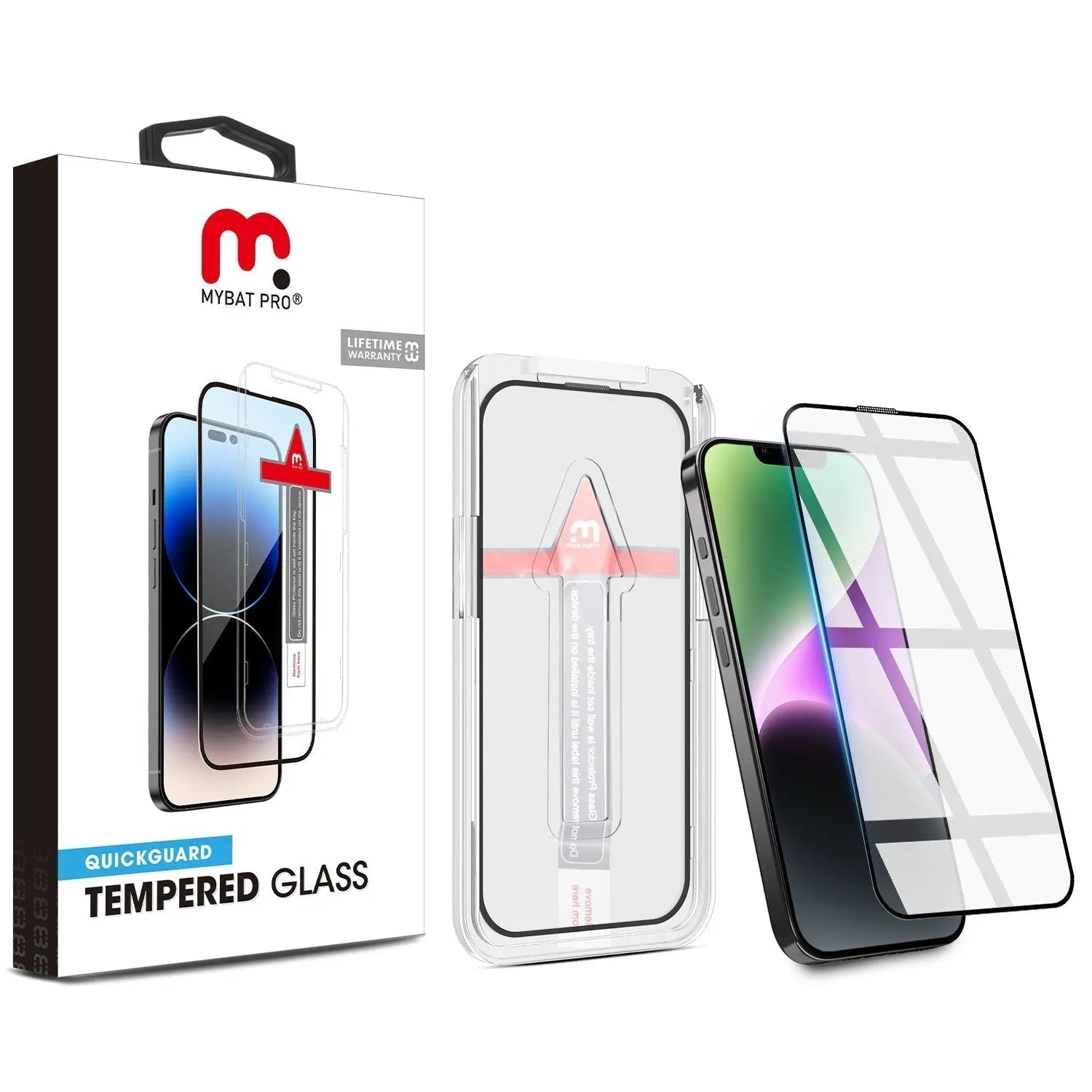 Vidrio Templado para iPhone 14 - MyBatPro QuickGuard - Clear MyBat Pro