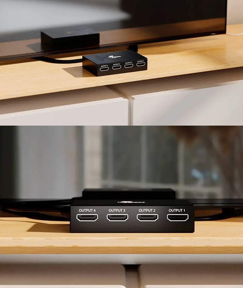 Xtech 4-port HDMI Splitter Box with power XHA-420 xtech