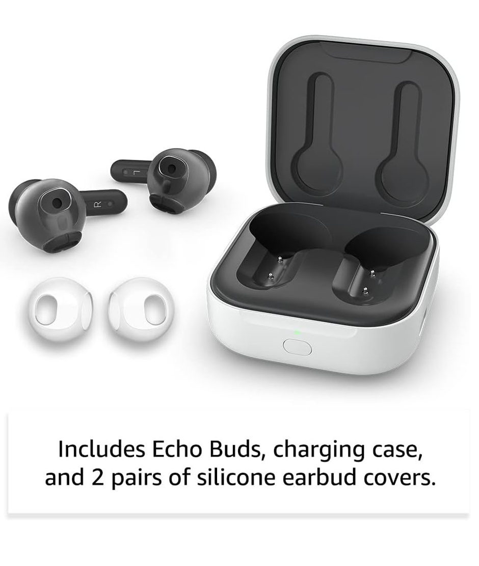 Nuevos Echo Buds (modelo de 2023) Audífonos Bluetooth - Negro Amazon