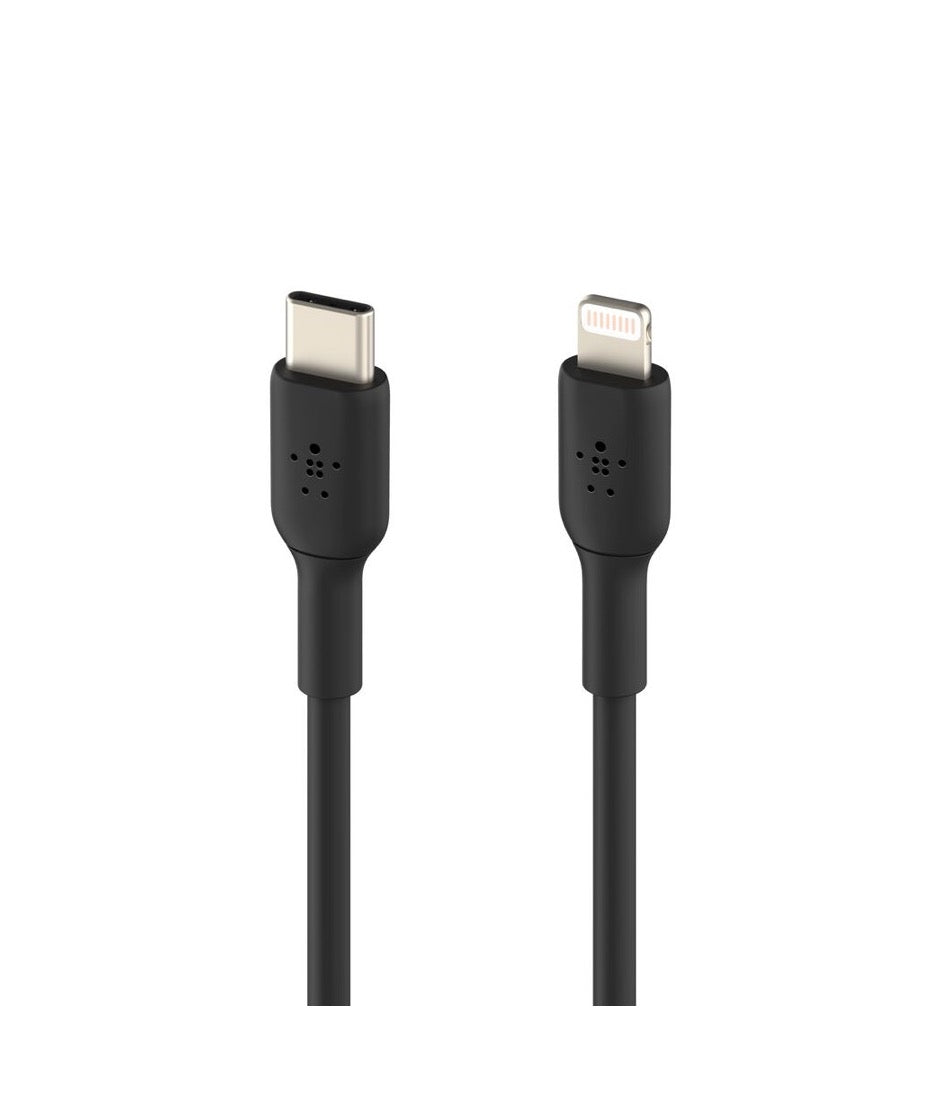 Belkin Cable USB-C a Lightning Boost Charge, Para Apple, Color Negro, De 1 Metro