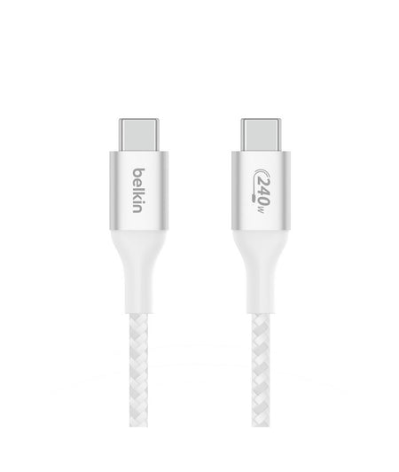 Belkin Cable de Carga Trenzado USB-C a USB-C 240W de 2m - Blanco